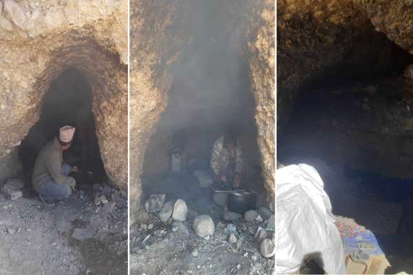 गुफामा बास बसेर चीनको ताक्लाकोटमा मजदुरी गर्दै नेपाली श्रमिक