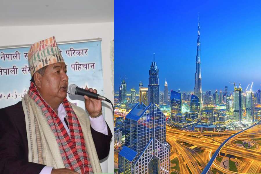 युएईमा रहेका नेपाली श्रमिकलाई सामाजिक सुरक्षा कोषमा समेट्ने मन्त्री श्रेष्ठको वचन