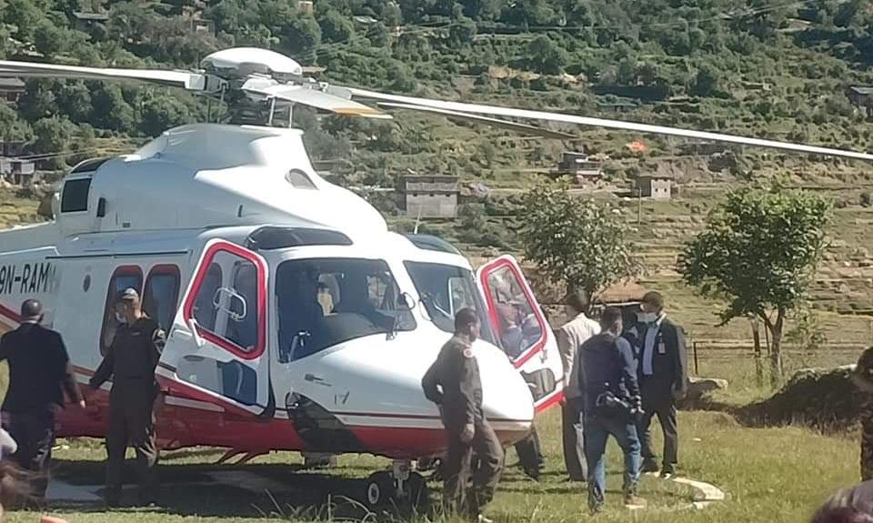 पहिरो प्रभावित क्षेत्रमा जान सकेनन् प्रधानमन्त्री