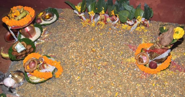 गोरखा दरबारको दसैँघरमा जमरा राखियो