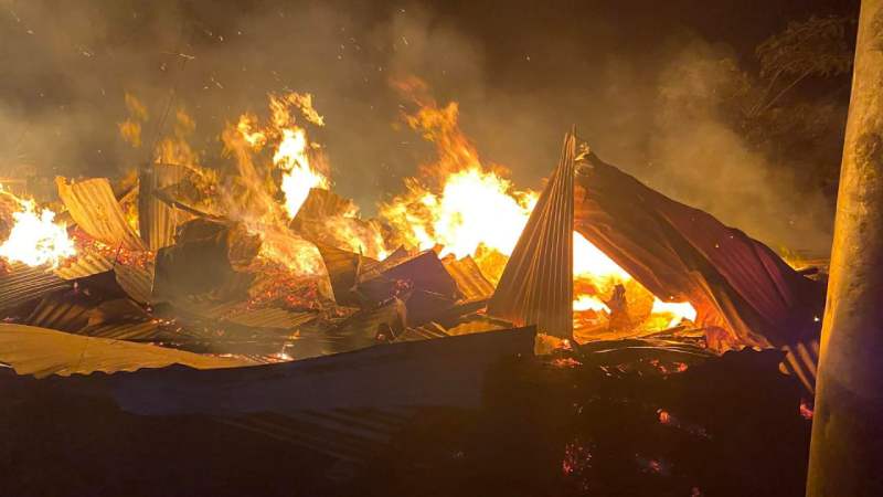 तेम्बा बजारमा आगलागी हुँदा एक करोड १८ लाखभन्दा बढी क्षति