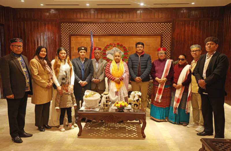प्रधानमन्त्री कार्कीसँग घेदुङको प्रतिनिधिमण्डल भेट