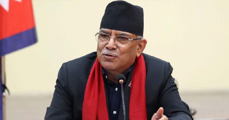 संसद्लाई सम्बोधन गर्दै प्रचण्ड
