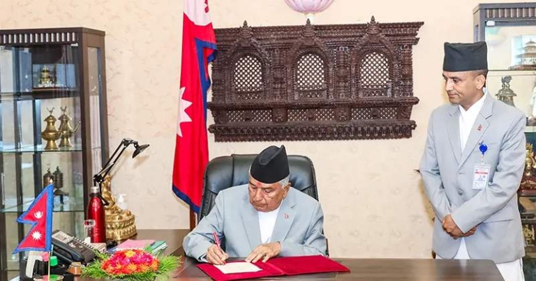 राष्ट्रपति पौडेलद्वारा दुई अध्यादेश जारी
